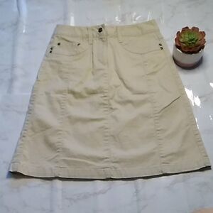 Talbots Midi Skirt Beige size 0